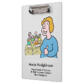 Cadeau voor een leraar wit Vrouw. onderwijzer Klembord (Links)