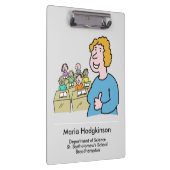 Cadeau voor een leraar wit Vrouw. onderwijzer Klembord (Rechts)