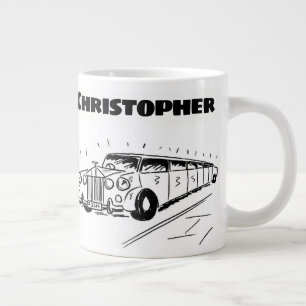 Cadeau voor een Limousine Chauffeur met Naam Grote Koffiekop