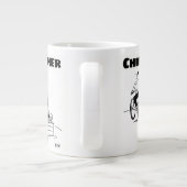 Cadeau voor een mobiele disc-jockey met naam grote koffiekop (Achterkant)