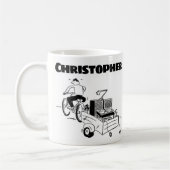 Cadeau voor een mobiele DJ met naam Koffiemok (Links)