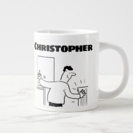 Cadeau voor een Plumber met Toegevoegde Naam Grote Koffiekop