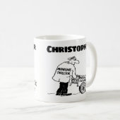 Cadeau voor een Raamreiniger met Naam Koffie Mok (Voorkant rechts)