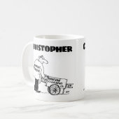 Cadeau voor een Raamreiniger met Naam Koffie Mok (Voorkant links)