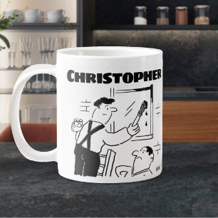 Cadeau voor een schilder & decorateur met naam Reu Grote Koffiekop