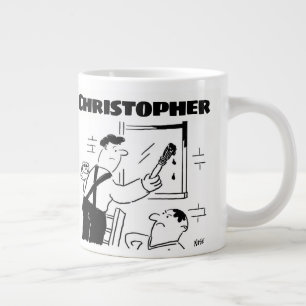 Cadeau voor een schilder en decorator met de naam  grote koffiekop