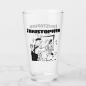 Cadeau voor een schilder en decorator met naam glas (Achterkant)