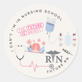 Cadeau voor een verpleegkundige student vriend ronde sticker