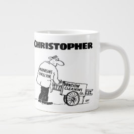 Cadeau voor een Window Cleaner met naam Grote Koffiekop