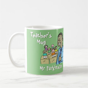 Cadeau voor een zwarte mannelijke leraar. Leraar C Koffiemok