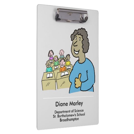 Cadeau voor een zwarte Vrouw docent. onderwijzer Klembord (Rechts)