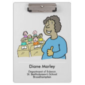 Cadeau voor een zwarte Vrouw docent. onderwijzer Klembord (Voorkant)