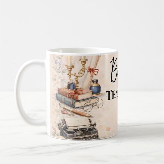 Cadeau voor Engelse leraar Bedankt einde schooljaa Koffiemok (Links)