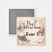 Cadeau voor Engelse leraar Bedankt einde schooljaa Magneet (Voorkant / Achterkant)