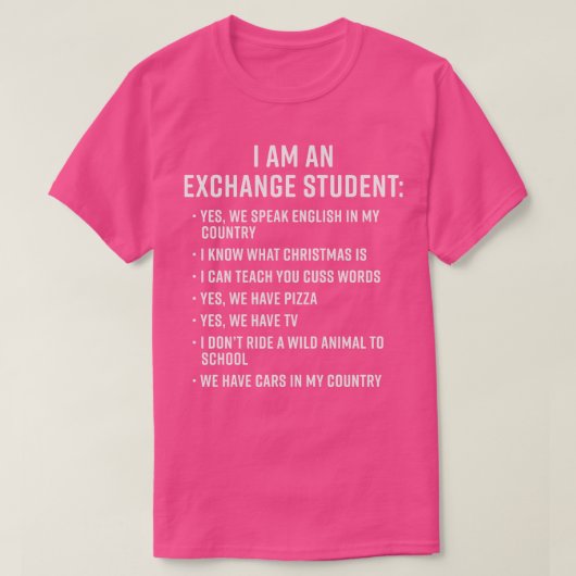 Cadeau voor Exchange Student Grappig Ik ben een Ex T-shirt (Design voorkant)