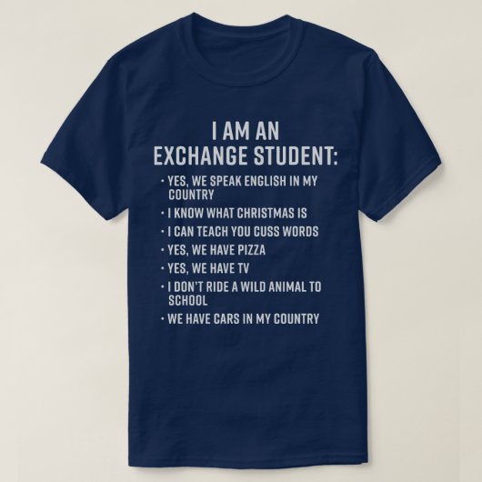 Cadeau voor Exchange Student Grappig Ik ben een Ex T-shirt (Design voorkant)