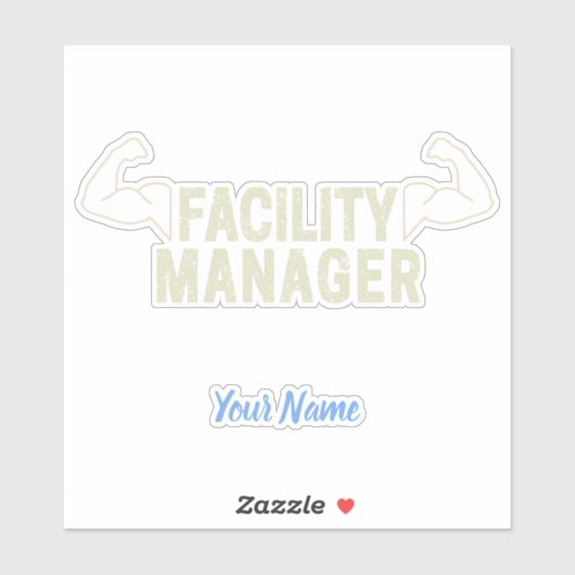 Cadeau voor Facility Manager of conciërge en huism Sticker (Vel)