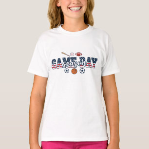 Cadeau voor fan van meerdere sporten en patriotism t-shirt