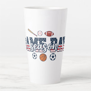 Cadeau voor fan van meervoudige sporten en patriot latte mok