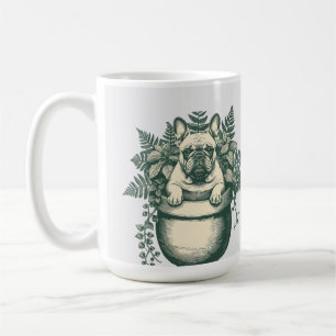 Cadeau voor Franse Bulldog Plantenliefhebber Koffiemok