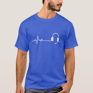 Cadeau voor gaming hartslag voor videogameliefhebb t-shirt