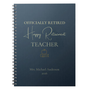 Cadeau voor Gepensioneerde Docent Officieel Met Pe Notitieboek