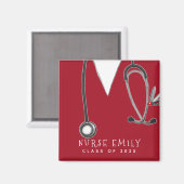 cadeau voor gepersonaliseerd afstuderen van de ver magneet (Voorkant / Achterkant)