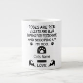 cadeau voor gepersonaliseerde kattenliefhebbers, n grote koffiekop (Voorkant)