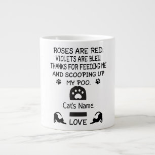cadeau voor gepersonaliseerde kattenliefhebbers, n grote koffiekop