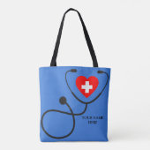 cadeau voor gepersonaliseerde verpleegkundige tote bag (Achterkant)