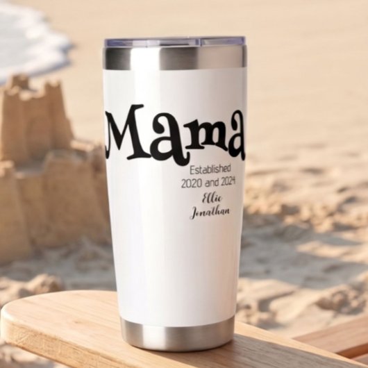 Cadeau voor gevestigde mama geïsoleerde drinkbeker