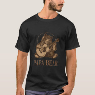 Cadeau voor gitarist Papa Beer Funny T-shirt