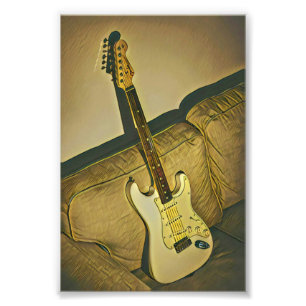 Cadeau voor gitarist voor muziekdocenten foto afdruk