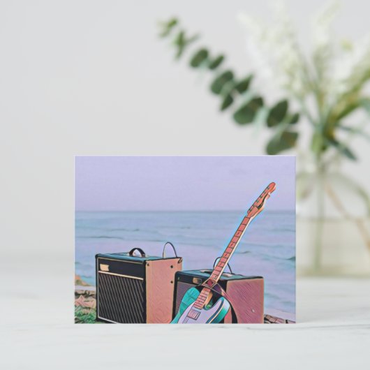Cadeau voor gitarist vriend briefkaart (Staand voorkant)