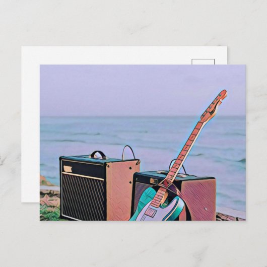 Cadeau voor gitarist vriend briefkaart (Voorkant / Achterkant)