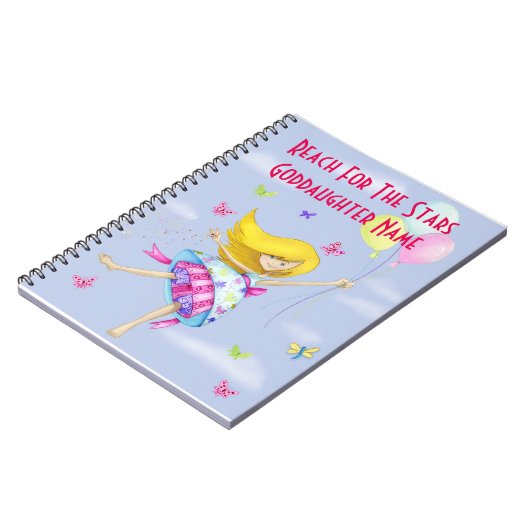 Cadeau voor Goddochter Meisjesachtig Motiverend Pe Notitieboek (Linkerzijde)