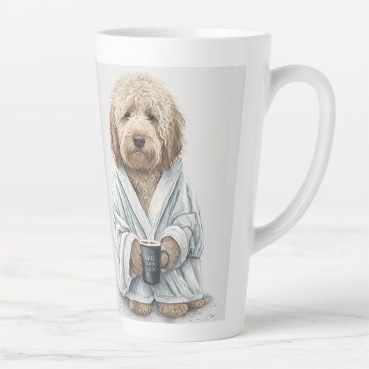 cadeau voor Goldendoedle labradoodle hondenliefheb Latte Mok (Rechts)