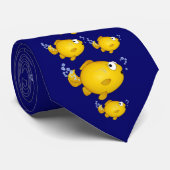 cadeau voor goudvis-stropdas voor papa stropdas (Opgerold)