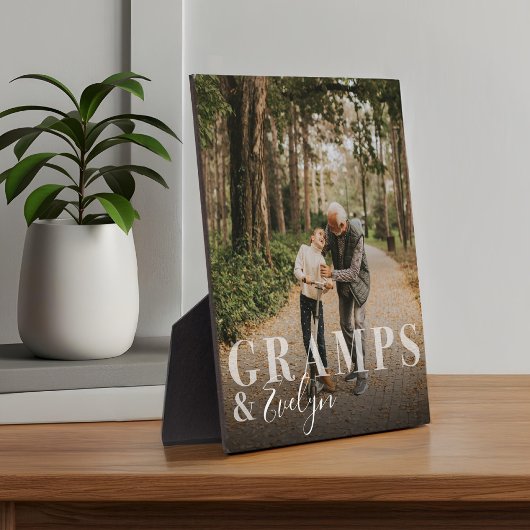 Cadeau voor Gramps & kleinkind Foto Keepsake Fotoplaat