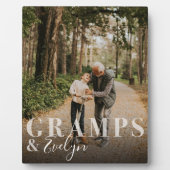 Cadeau voor Gramps & kleinkind Foto Keepsake Fotoplaat (Voorkant)