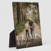 Cadeau voor Gramps & kleinkind Foto Keepsake Fotoplaat (Zijkant)