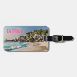 cadeau voor Grand Anse Seychellen La Digue Beach Bagagelabel