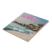 cadeau voor Grand Anse Seychellen La Digue Beach Tegeltje (Zijkant)