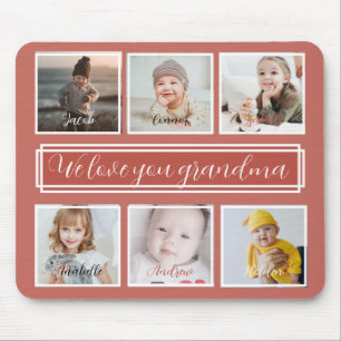 Cadeau voor Grandma Modern Multiple Photo Muismat