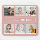 Cadeau voor Grandma Modern Multiple Photo Muismat (Voorkant)