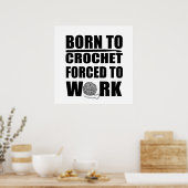 cadeau voor haaksters leuke haakspreuk poster (Keuken)