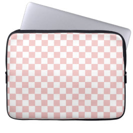 Cadeau voor haar Baby Roze Schachbrett Laptop Sleeve