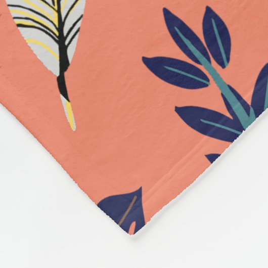 Cadeau voor haar huis & Living Leaf Pattern Fleece Deken (Hoek)