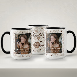 Cadeau voor haar Kerstmis Foto Naam voor Koffielie Mok