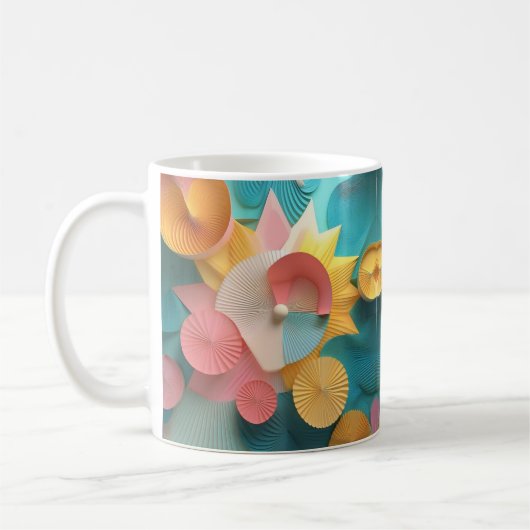 Cadeau voor haar mok abstract ontwerp (Links)